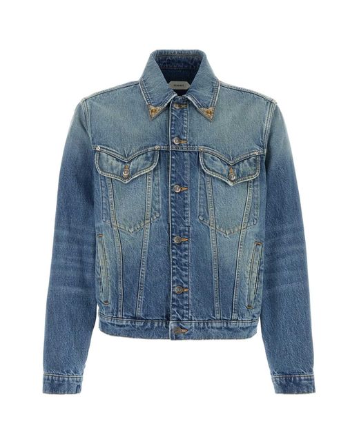 Versace Blue Denim Jacket for men