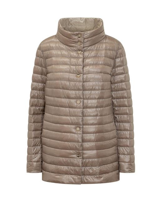 Herno Gray Medium Quilted Down Jacket