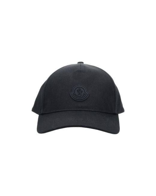 Moncler Blue Logo Patch Baseball Cap for men