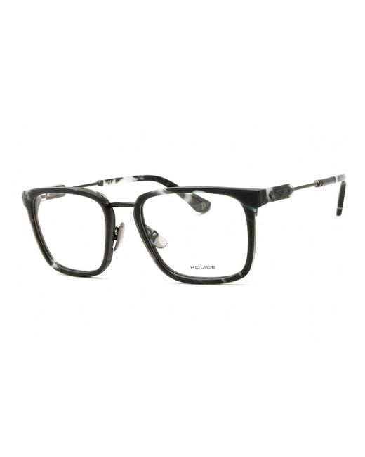Police Multicolor Mini Rectangular Eyeglasses for men