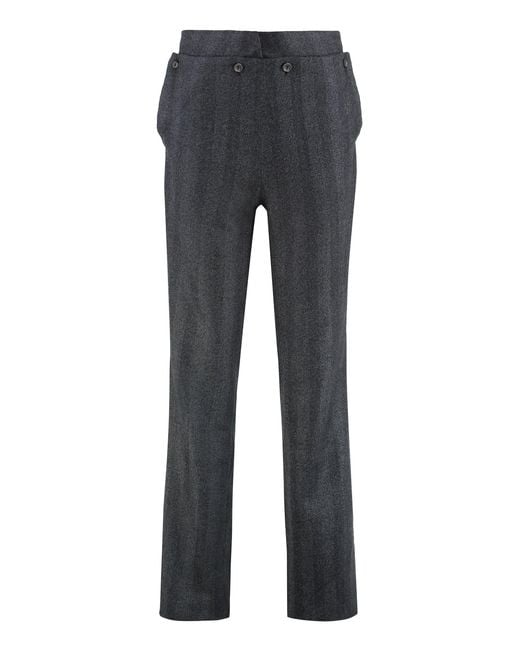 Batakovic Gray Striped Pattern Trousers