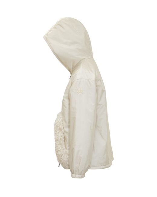 Moncler White Bianca Jacket With Innovative Inserts