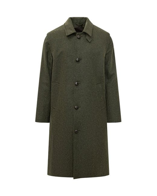 Schneiders Green Lungo Button-Front Overcoat