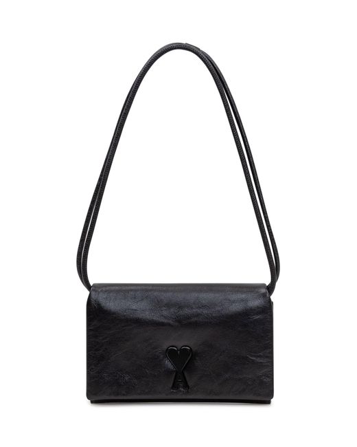 AMI Black Mini Chic Wallet With Strap