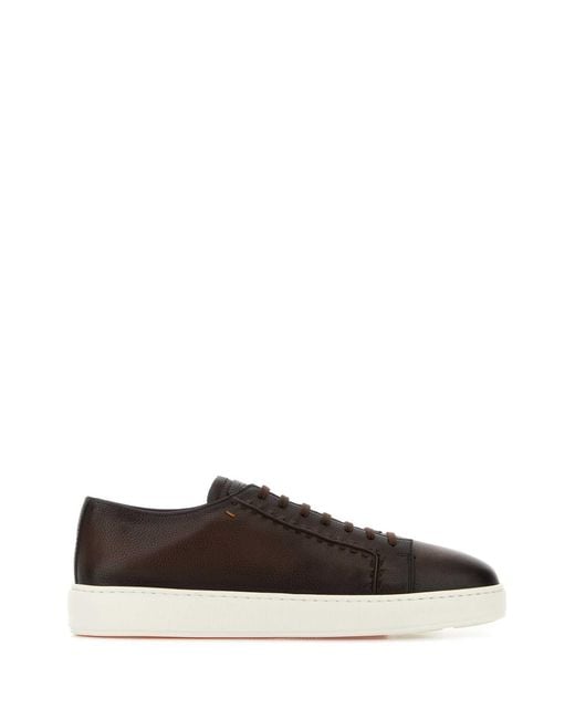 Santoni Brown Mini Sneaker for men