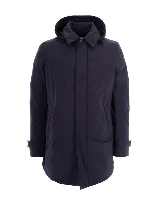 Herno Blue Technical Coat for men