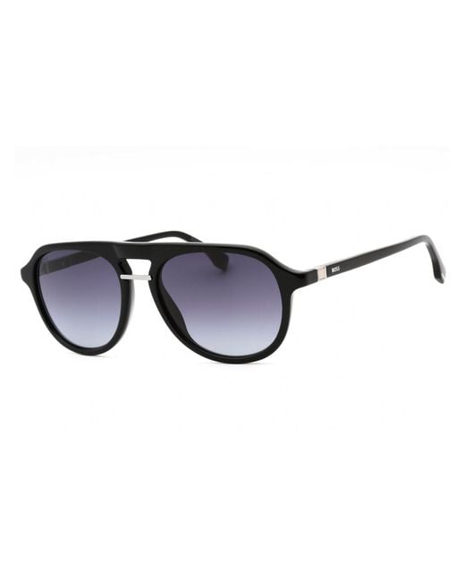 Boss Blue Round Plastic Sunglasses for men