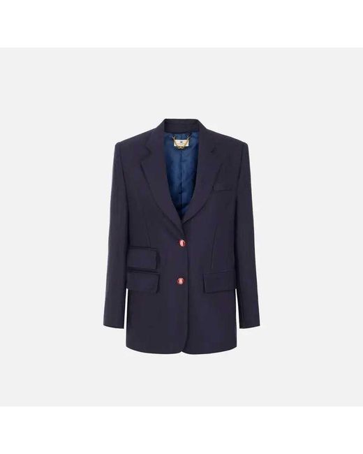 Elisabetta Franchi Blue Chic Jacket
