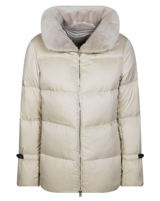 Herno Gray Cape Mantle Coat
