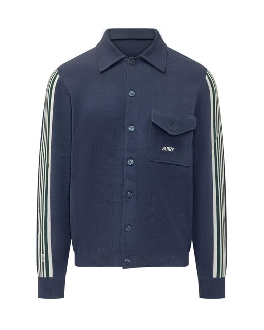 Autry Blue Classic Knit Jacket