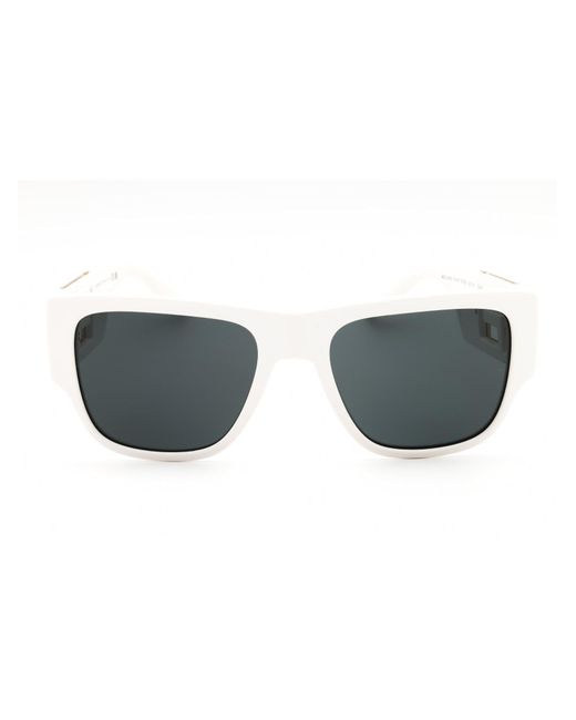 Versace Gray Acetate Rectangular Mini Sunglasses for men