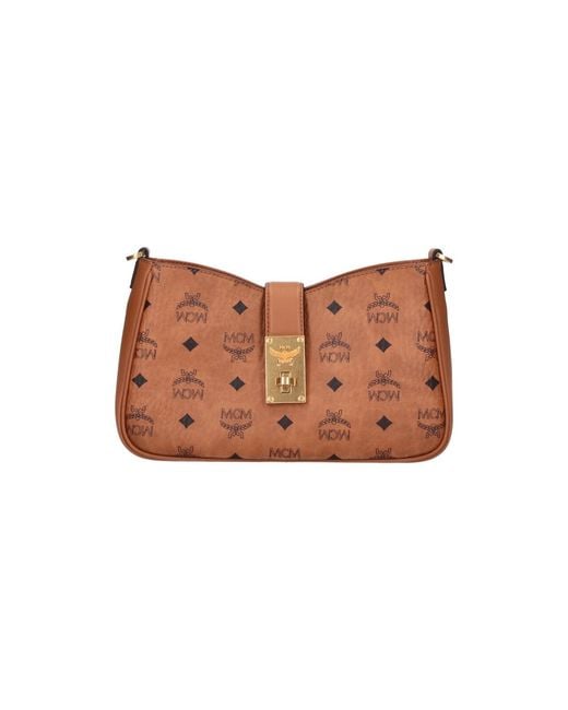MCM White Monogram Shoulder Bag