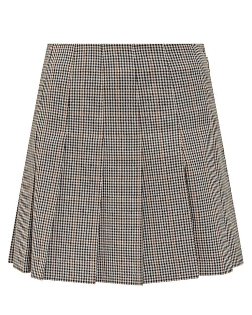 MSGM Gray Plissé Mini Skirt