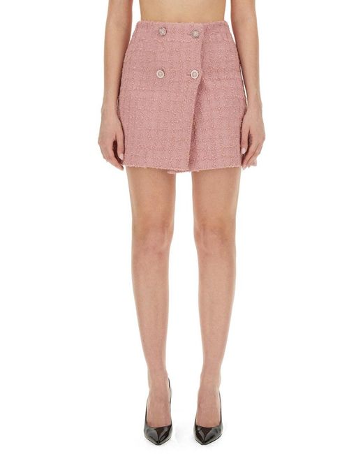 Versace Pink Mini Wrap Skirt