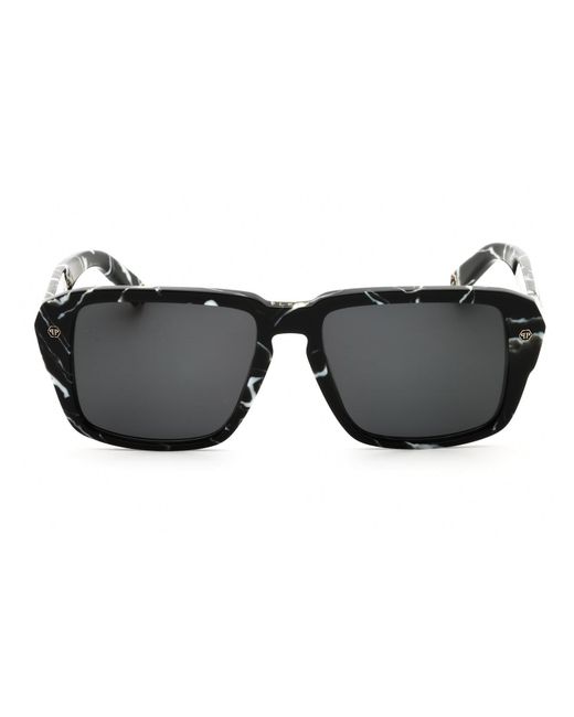 Philipp Plein Black Spp081 Sunglasses for men
