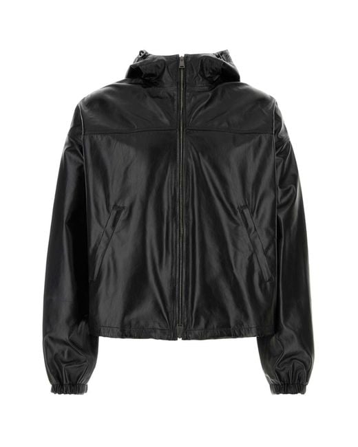 Fendi Black Lamb Leather Jacket For for men