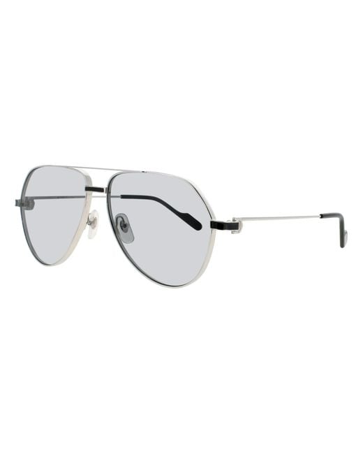 Cartier Metallic Sleek Metal Frames Sunglasses