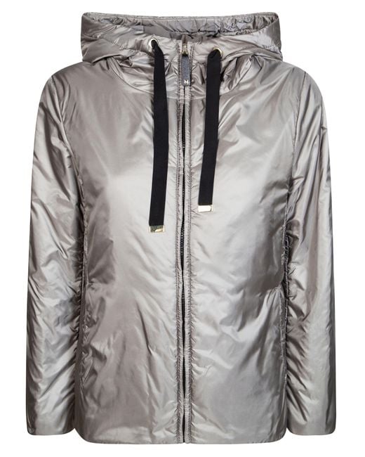 CUBE MAX MARA Gray Mini Imbottito Short Jacket