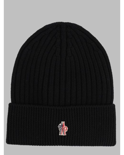 Moncler Black Virgin Wool Hat, Made for men