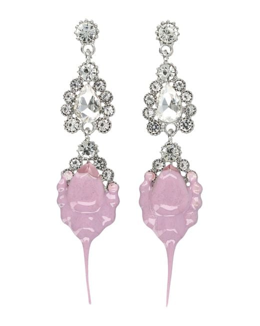 OTTOLINGER Pink Dipped Pearl Drop Earrings