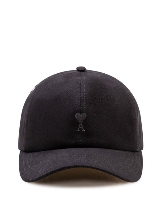 AMI Black Embroidered Cap