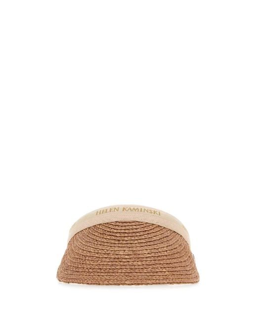 Helen Kaminski Brown Raffia Bianca Visor