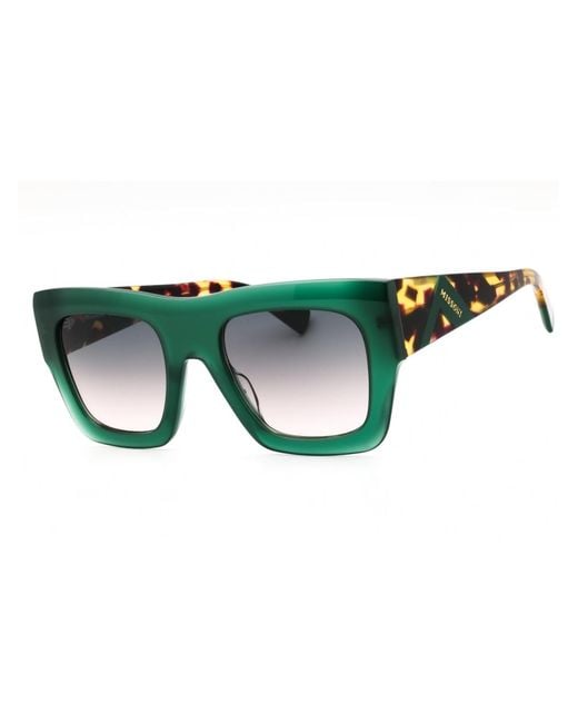 Missoni Green Rectangular Mini Sunglasses