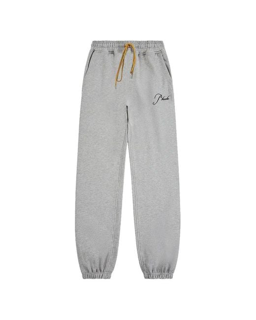 Rhude Gray Classique Cuffed Sweatpant for men