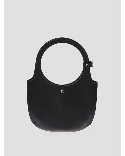 Courreges Black Holy Leather Bag