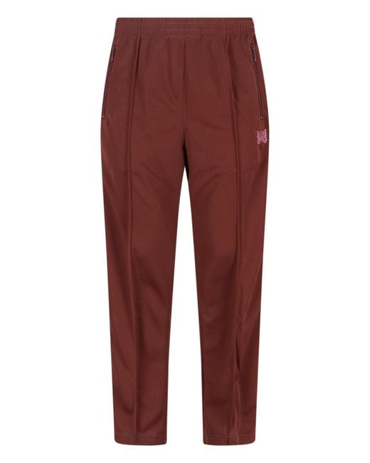 Needles Red Trousers Polyester for men