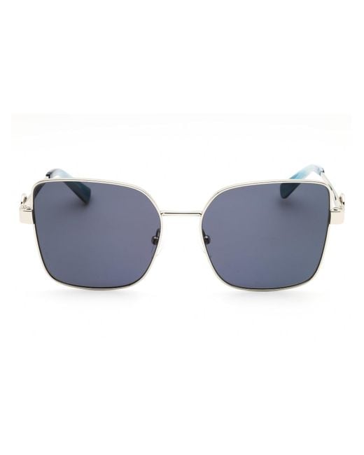 Longchamp Blue Rectangular Metal Sunglasses