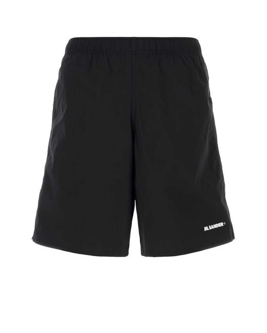 Jil Sander Black Stretch Nylon Swimming Shorts for men