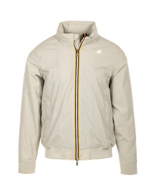 K-Way Natural Lightweight Zip-Up Bomber Jacket for men
