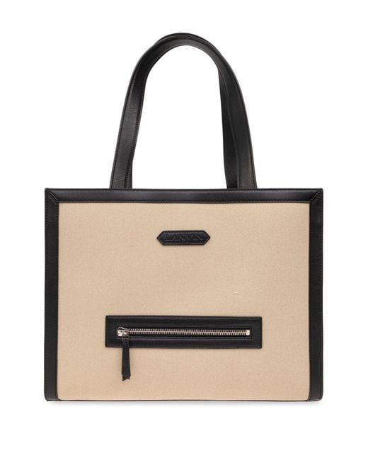 Lanvin Natural Chic Horizontal Frame Cotton Tote