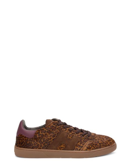 Hogan Brown Leather Sneaker