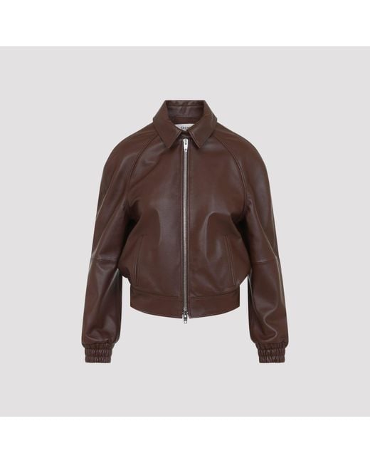 Céline Brown Lamb Leather Jacket