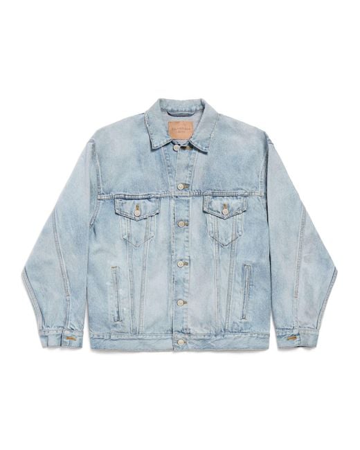 Balenciaga Blue Masking Tape Jacket With Pointed Collar For