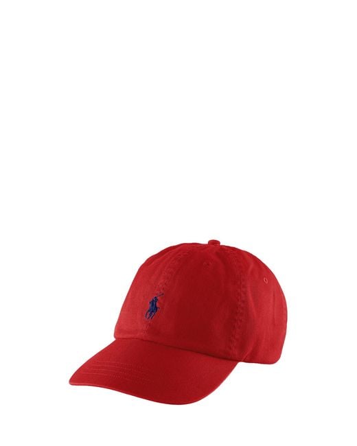 Ralph Lauren Red Chino Hat for men