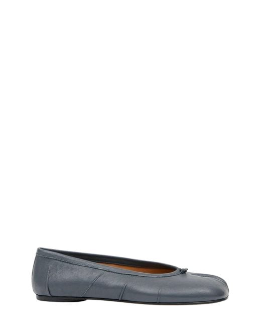 Maison Margiela White Split-Toe Leather Flats
