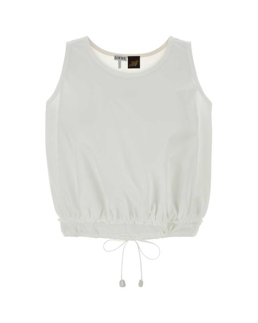 Loewe White Poplin Paula S Ibiza Top