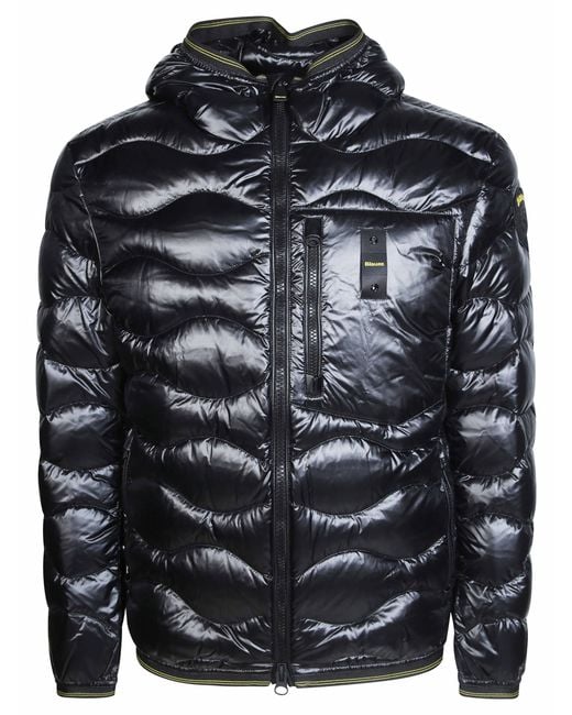 Blauer Black Wave Quilted Puffer Jacket For for men