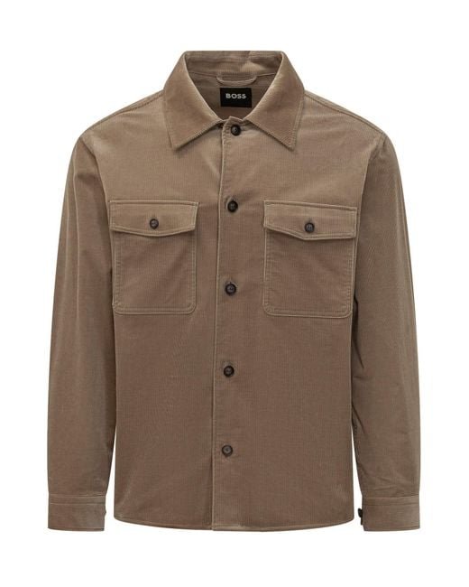Boss Brown Carper Oversized Jacket