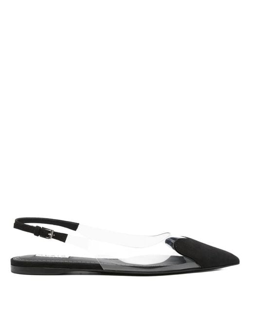 Alaïa White Elegant Flat Slingbacks