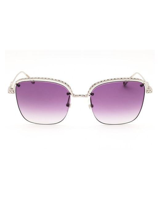 Chopard Purple Chic Rectangular Mini Metal Sunglasses