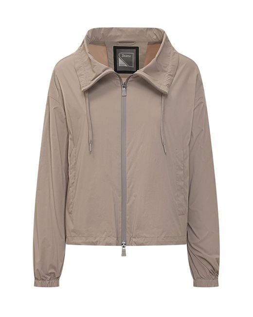 Herno Gray Lightweight Hooded Jacket