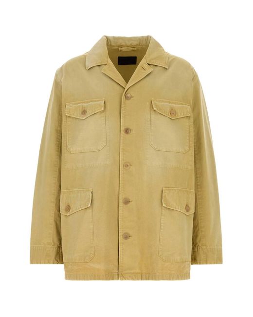 Prada Yellow Cotton Jacket for men