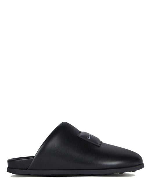 Givenchy Black Asymmetrical Design Soft Slides