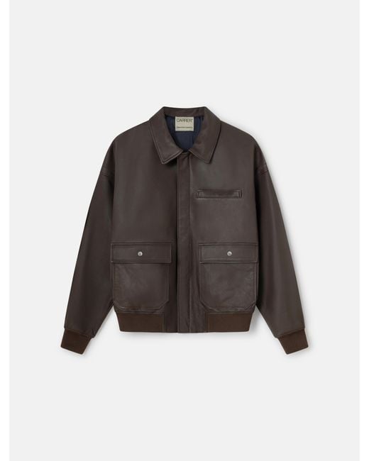 Carrera Brown Elegant Leather Jacket