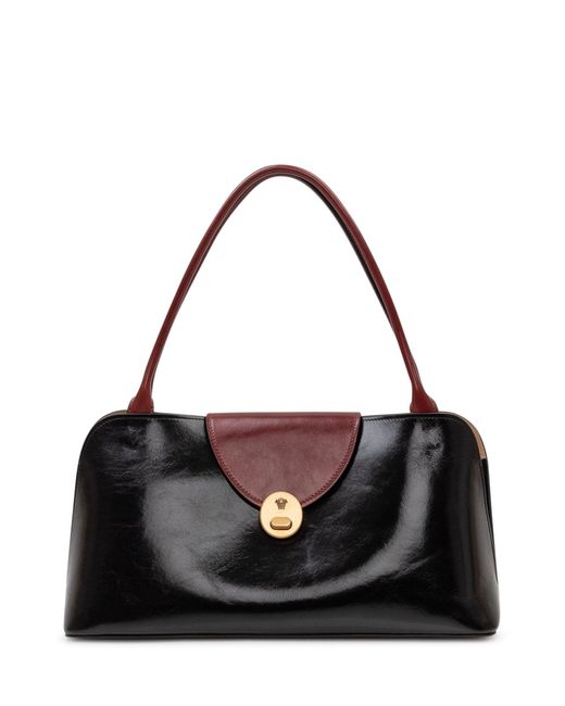 Versace Black Mini Chic Zip Shoulder Bag