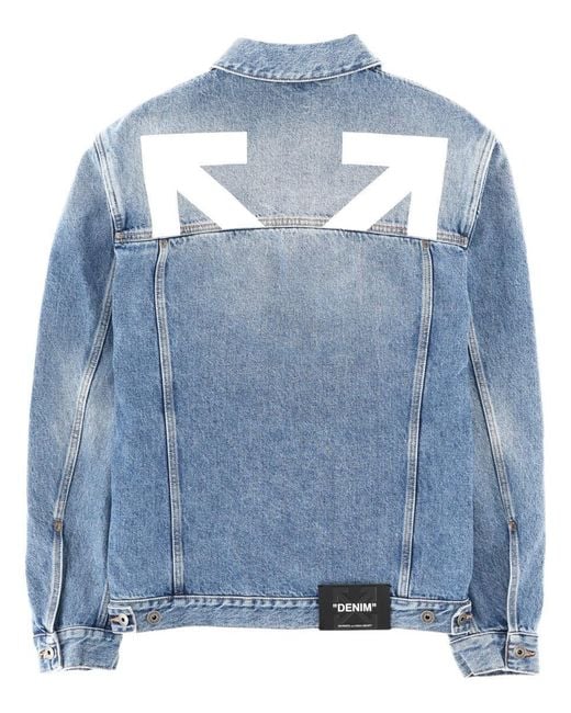 Off-White c/o Virgil Abloh Blue Hooded Jacket for men